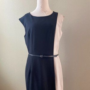 Calvin Klein, black & beige dress, size 10